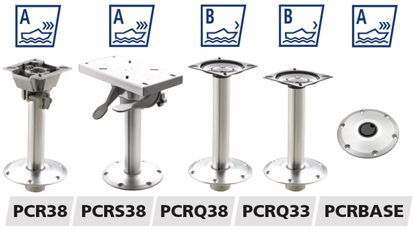 быстросъемные ноги для кресла Vetus PCR38 PCRS38 PCRQ38 PCRQ33 PCRBASE
